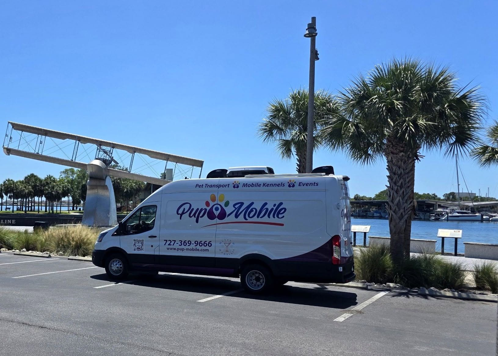 The Pup Mobile van at the downtown St. Pete waterfront